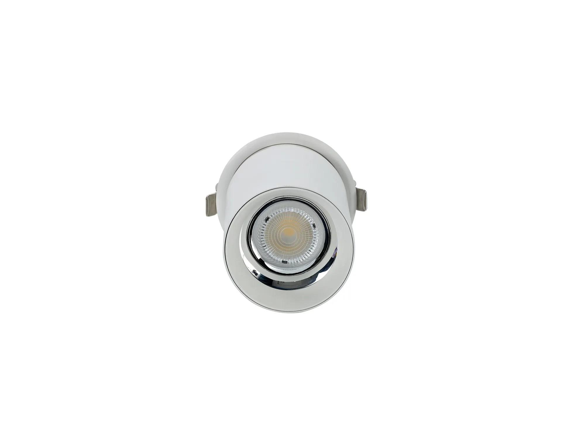 Eos A 20, Powered by EOS 20W 2700K 1480lm 10° Engine, White & White Adjustable Recessed Spotlight, IP20, 5yrs Warranty. DL350245  Dlux Eos A 20